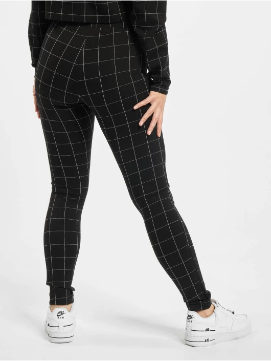 URBAN CLASSICS Damen Legging Ladies Check High Waist In Schwarz 4 URBAN CLASSICS Damen Legging Ladies Check High Waist In Schwarz – Bild 2