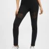 URBAN CLASSICS Damen Legging Ladies Flock Lace Inset In Schwarz -Modegeschäft für Damen urban classics legging schwarz 800271