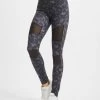 URBAN CLASSICS Damen Legging Ladies Tech Mesh Aop In Schwarz