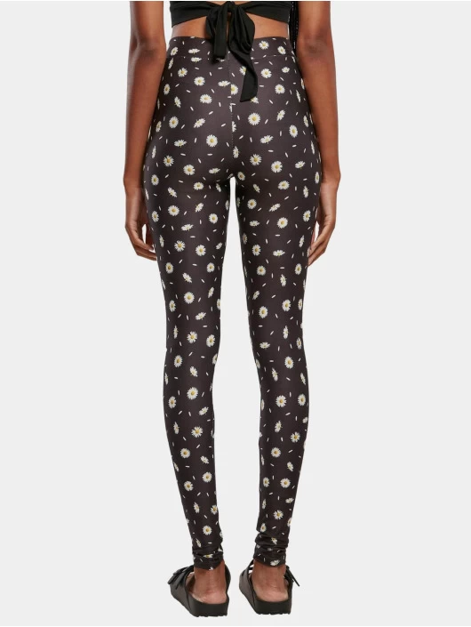 URBAN CLASSICS Damen Legging Ladies Soft Aop In Schwarz 4 URBAN CLASSICS Damen Legging Ladies Soft Aop In Schwarz – Bild 2