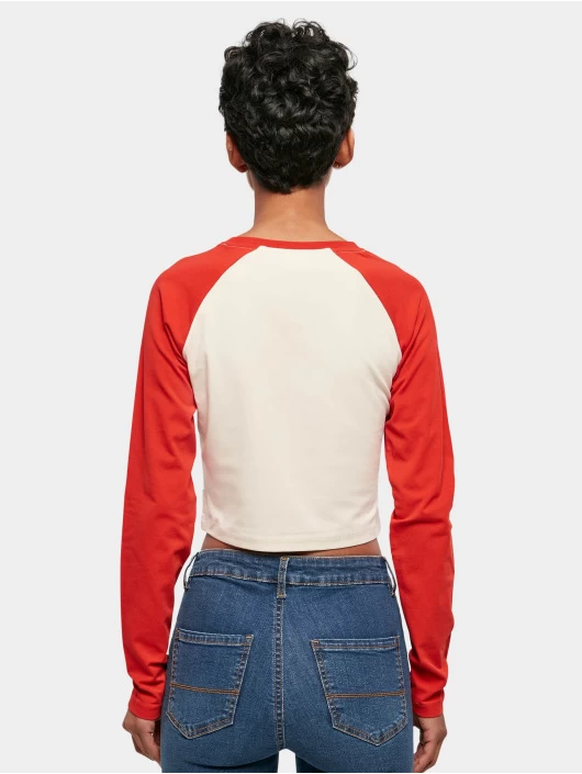 URBAN CLASSICS Damen Longsleeve Ladies Organic Cropped Retro Baseball In Beige 4 URBAN CLASSICS Damen Longsleeve Ladies Organic Cropped Retro Baseball In Beige – Bild 2