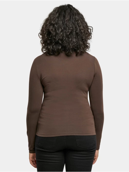 URBAN CLASSICS Damen Longsleeve In Braun 4 URBAN CLASSICS Damen Longsleeve In Braun – Bild 2