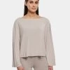 URBAN CLASSICS Damen Longsleeve Ladies Short Modal Bateau Necklinie In Grau 2 URBAN CLASSICS Damen Longsleeve Ladies Short Modal Bateau Necklinie In Grau -Modegeschäft für Damen urban classics longsleeve grau 917603