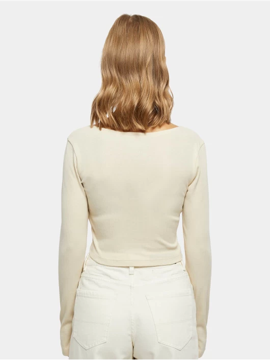 URBAN CLASSICS Damen Longsleeve Ladies Short Rib Corsage In Khaki 4 URBAN CLASSICS Damen Longsleeve Ladies Short Rib Corsage In Khaki – Bild 2