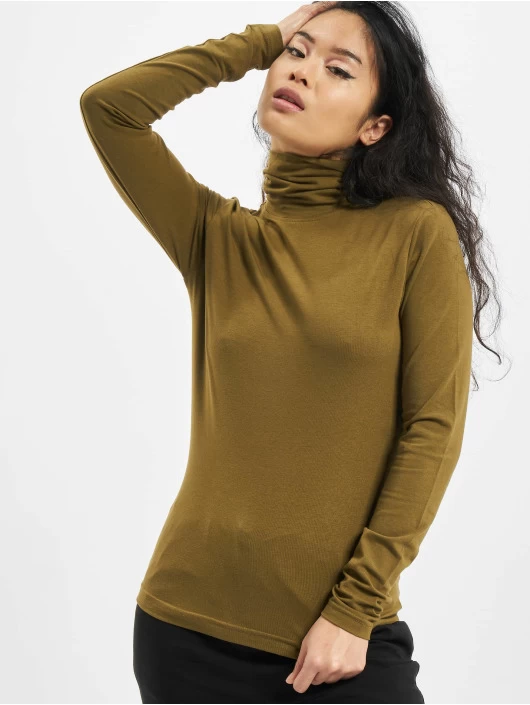 URBAN CLASSICS Damen Longsleeve Ladies Basic Turtleneck LS In Olive 3 URBAN CLASSICS Damen Longsleeve Ladies Basic Turtleneck LS In Olive