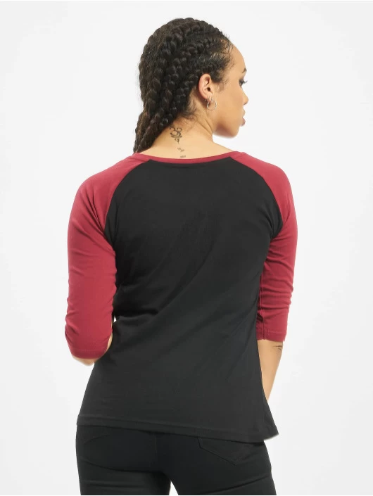 URBAN CLASSICS Damen Longsleeve Ladies 3/4 Contrast Raglan In Schwarz 4 URBAN CLASSICS Damen Longsleeve Ladies 3/4 Contrast Raglan In Schwarz – Bild 2