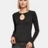 URBAN CLASSICS Damen Longsleeve Ladies Organic Keyhole In Schwarz 2 URBAN CLASSICS Damen Longsleeve Ladies Organic Keyhole In Schwarz -Modegeschäft für Damen urban classics longsleeve schwarz 895945