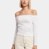 URBAN CLASSICS Damen Longsleeve Ladies Off Shoulder Rib In Weiß 2 URBAN CLASSICS Damen Longsleeve Ladies Off Shoulder Rib In Weiß -Modegeschäft für Damen urban classics longsleeve weiss 895897