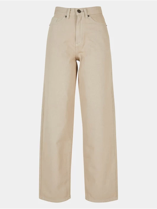 URBAN CLASSICS Damen Loose Fit Jeans Ladies High Waist 90´s Wide Leg Denim In Beige 3 URBAN CLASSICS Damen Loose Fit Jeans Ladies High Waist 90´s Wide Leg Denim In Beige