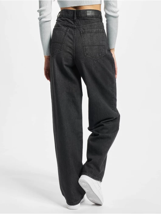 URBAN CLASSICS Damen Loose Fit Jeans Ladies High Waist 90´s Wide Leg Denim In Schwarz 4 URBAN CLASSICS Damen Loose Fit Jeans Ladies High Waist 90´s Wide Leg Denim In Schwarz – Bild 2