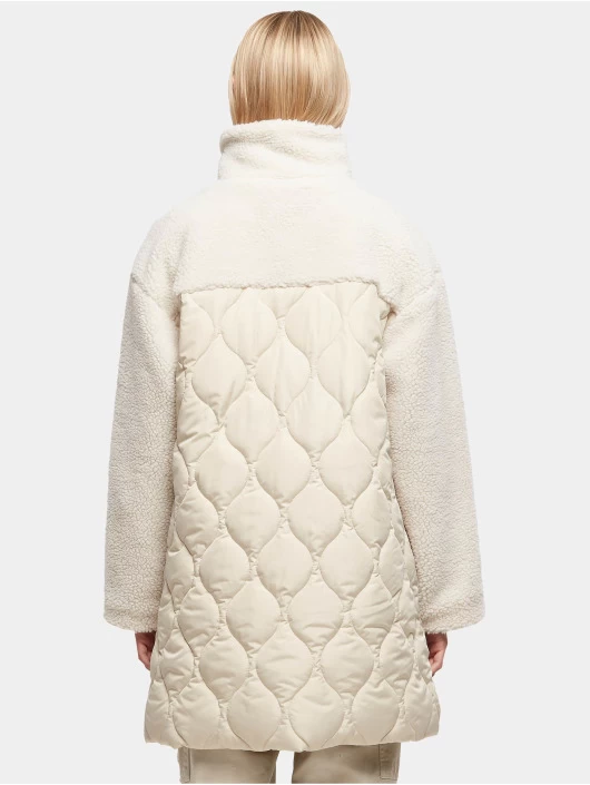 URBAN CLASSICS Damen Mantel Ladies Oversized Sherpa Quilted In Beige 4 URBAN CLASSICS Damen Mantel Ladies Oversized Sherpa Quilted In Beige – Bild 2