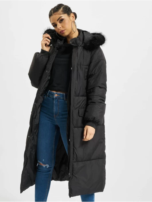 URBAN CLASSICS Damen Mantel Oversize Faux Fur In Schwarz 3 URBAN CLASSICS Damen Mantel Oversize Faux Fur In Schwarz
