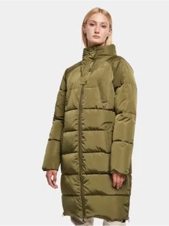 URBAN CLASSICS Damen Puffer Jacket Ladies High Neck In Olive
