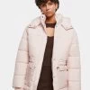 URBAN CLASSICS Damen Puffer Jacket Ladies Waisted In Rosa