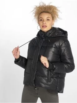 URBAN CLASSICS Damen Puffer Jacket Vanish In Schwarz