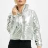URBAN CLASSICS Damen Puffer Jacket Ladies Metalic In Silberfarben -Modegeschäft für Damen urban classics puffer jacket silberfarben 800192