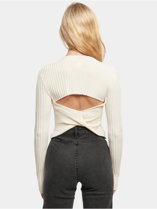 URBAN CLASSICS Damen Pullover Ladies Short Rib Knit Twisted Back In Beige 4 URBAN CLASSICS Damen Pullover Ladies Short Rib Knit Twisted Back In Beige – Bild 2