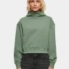 URBAN CLASSICS Damen Pullover Ladies Organic Short High Neck Crew In Grün -Modegeschäft für Damen urban classics pullover gruen 917581