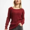 URBAN CLASSICS Damen Pullover Ladies Long Wideneck In Rot -Modegeschäft für Damen urban classics pullover rot 294524