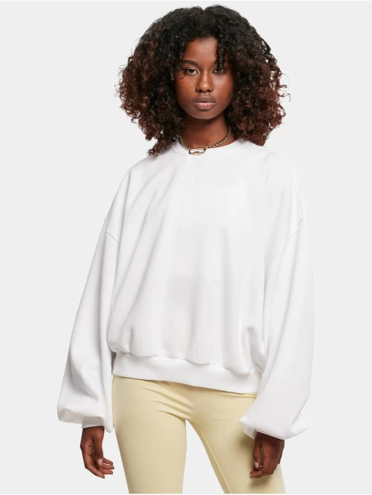 URBAN CLASSICS Damen Pullover Ladies Oversized Triangle In Weiß 3 URBAN CLASSICS Damen Pullover Ladies Oversized Triangle In Weiß