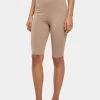 URBAN CLASSICS Damen Shorts Ladies Organic Stretch Jersey Cycle In Beige -Modegeschäft für Damen urban classics shorts beige 899490
