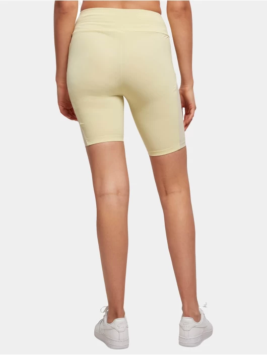 URBAN CLASSICS Damen Shorts Color Block Cycle In Gelb 4 URBAN CLASSICS Damen Shorts Color Block Cycle In Gelb – Bild 2