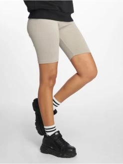 URBAN CLASSICS Damen Shorts High Waist Cycle In Grau