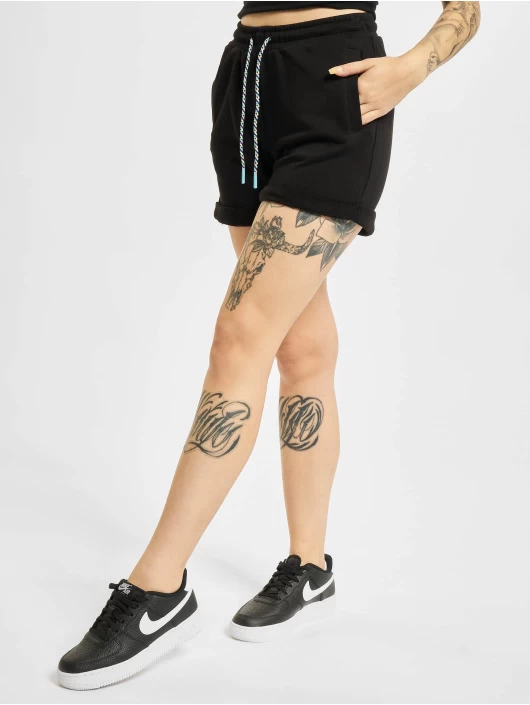 URBAN CLASSICS Damen Shorts Ladies Beach Terry In Schwarz 3 URBAN CLASSICS Damen Shorts Ladies Beach Terry In Schwarz