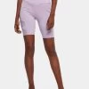 URBAN CLASSICS Damen Shorts Ladies High Waist Tech Mesh In Violet