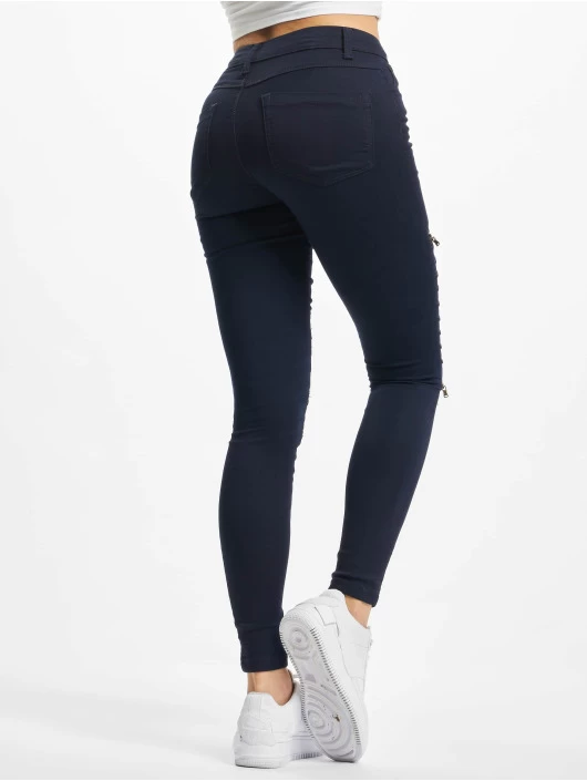 URBAN CLASSICS Damen Skinny Jeans Stretch In Blau 4 URBAN CLASSICS Damen Skinny Jeans Stretch In Blau – Bild 2