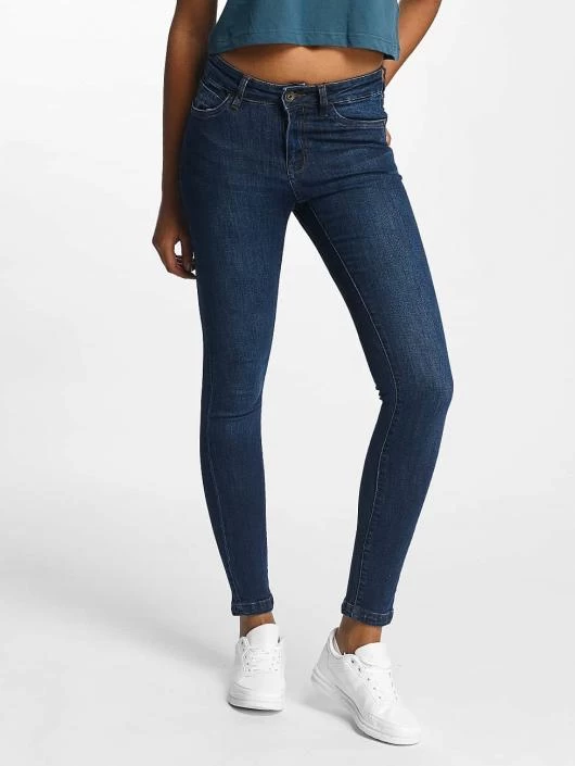 URBAN CLASSICS Damen Skinny Jeans Skinny Denim In Blau 3 URBAN CLASSICS Damen Skinny Jeans Skinny Denim In Blau