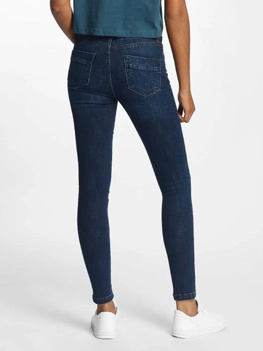URBAN CLASSICS Damen Skinny Jeans Skinny Denim In Blau 4 URBAN CLASSICS Damen Skinny Jeans Skinny Denim In Blau – Bild 2