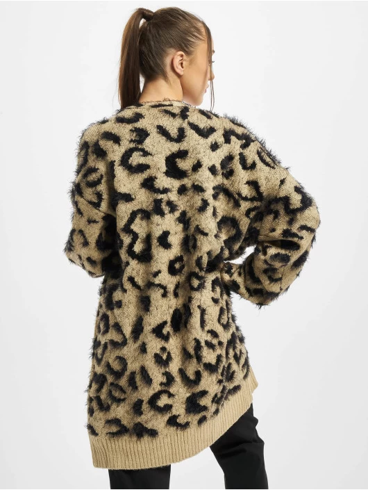 URBAN CLASSICS Damen Strickjacke Ladies Leo In Beige 4 URBAN CLASSICS Damen Strickjacke Ladies Leo In Beige – Bild 2