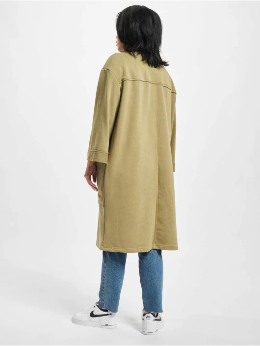 URBAN CLASSICS Damen Strickjacke Ladies Oversized Terry In Khaki 4 URBAN CLASSICS Damen Strickjacke Ladies Oversized Terry In Khaki – Bild 2