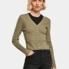 URBAN CLASSICS Damen Strickjacke Ladies Short Rib Knit In Khaki 1 URBAN CLASSICS Damen Strickjacke Ladies Short Rib Knit In Khaki -Modegeschäft für Damen urban classics strickjacke khaki 899436