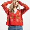 URBAN CLASSICS Damen Strickjacke Ladies Short Oversized Christmas In Rot 2 URBAN CLASSICS Damen Strickjacke Ladies Short Oversized Christmas In Rot -Modegeschäft für Damen urban classics strickjacke rot 861694