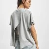 URBAN CLASSICS Damen T-Shirt Overlap Turtleneck In Grau