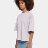URBAN CLASSICS Damen T-Shirt Ladies Organic Oversized In Violet