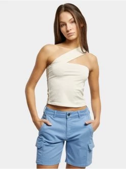 URBAN CLASSICS Damen Top Ladies One Strap In Beige