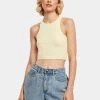 URBAN CLASSICS Damen Top Ladies Cropped Rib In Gelb 1 URBAN CLASSICS Damen Top Ladies Cropped Rib In Gelb -Modegeschäft für Damen urban classics top gelb 902397