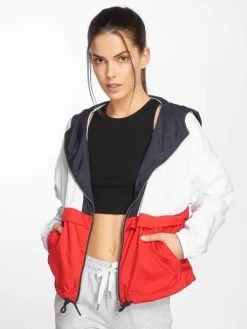 URBAN CLASSICS Damen Übergangsjacke 3-Tone Oversize In Blau