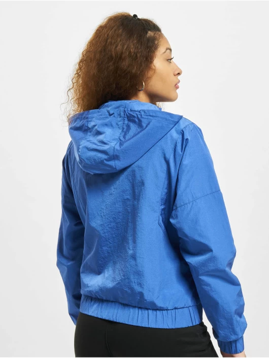 URBAN CLASSICS Damen Übergangsjacke Oversized Shiny Crinkle Nylon In Blau 4 URBAN CLASSICS Damen Übergangsjacke Oversized Shiny Crinkle Nylon In Blau – Bild 2