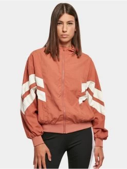 URBAN CLASSICS Damen Übergangsjacke Ladies Crinkle Batwing In Braun