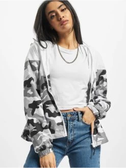 URBAN CLASSICS Damen Übergangsjacke 2-Tone Tech Windrunner In Camouflage