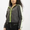 URBAN CLASSICS Damen Übergangsjacke Ladies Short Piped In Grau