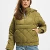 URBAN CLASSICS Damen Übergangsjacke Ladies Oversized Diamond Quilted In Olive
