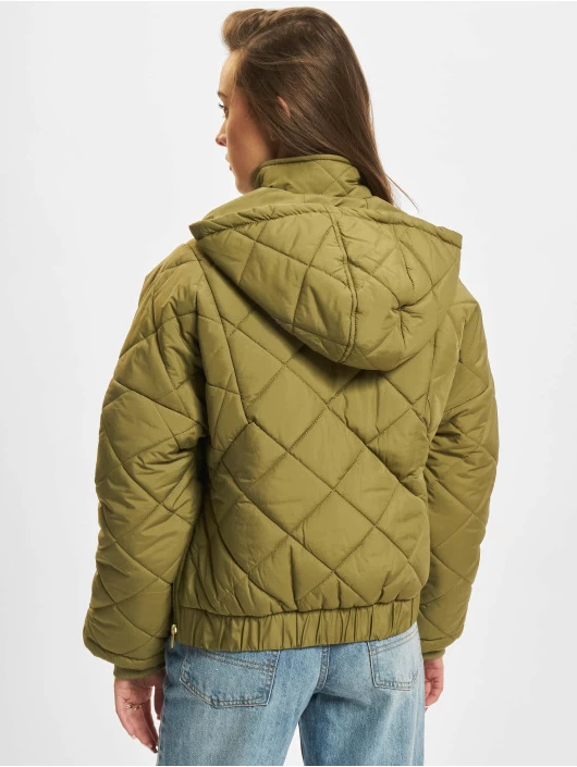 URBAN CLASSICS Damen Übergangsjacke Ladies Oversized Diamond Quilted In Olive 4 URBAN CLASSICS Damen Übergangsjacke Ladies Oversized Diamond Quilted In Olive – Bild 2