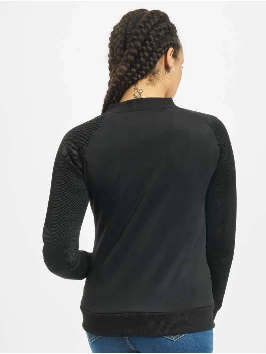 URBAN CLASSICS Damen Übergangsjacke Scuba Mesh Raglan In Schwarz 4 URBAN CLASSICS Damen Übergangsjacke Scuba Mesh Raglan In Schwarz – Bild 2