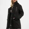 URBAN CLASSICS Damen Winterjacke Ladies Sherpa Lined Cotton In Schwarz