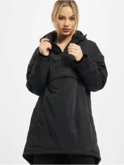 URBAN CLASSICS Damen Winterjacke Ladies Long Oversized Pull Over In Schwarz